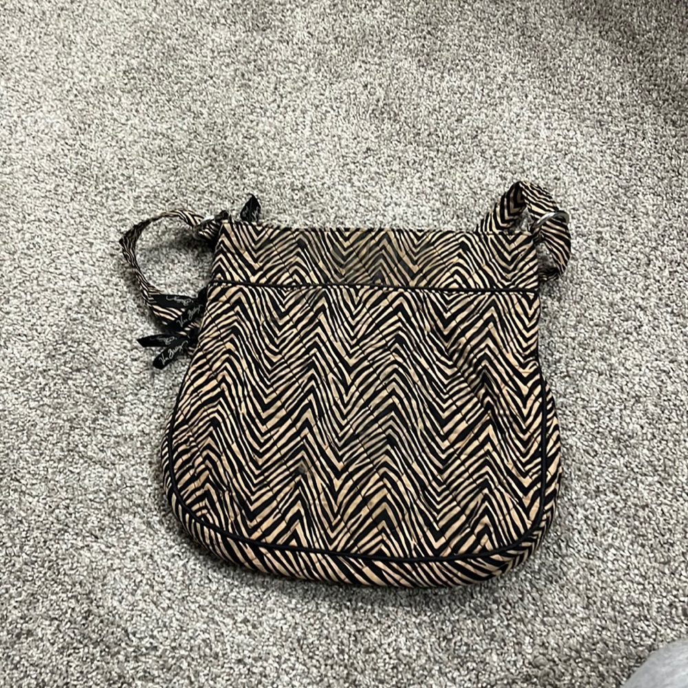 Vera Bradley Tan Stripe Print Cross Body